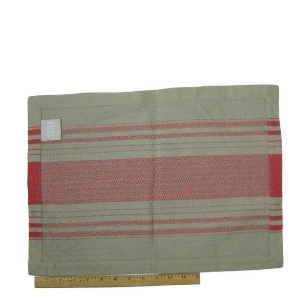 Feta Set of 4 Placemats Farmhouse Red Stripes 100% Cotton Table Decor Rustic - Picture 4 of 6
